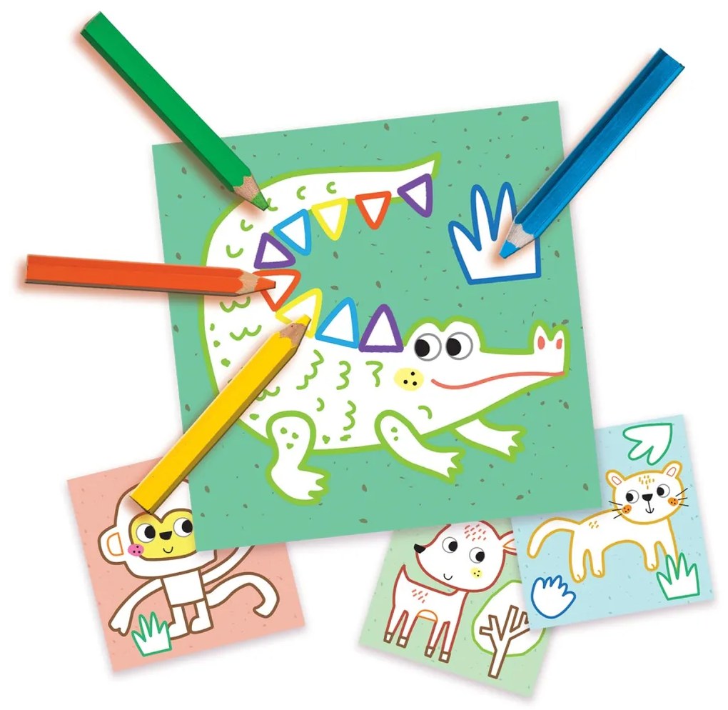 My first - Set pictura cu degete, colorare si lipirea formelor 3 in 1