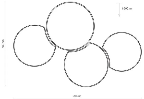 Plafonieră MONA 4xE27/15W/230V albă