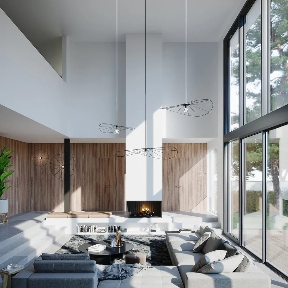 Lustră neagră ø 110 cm Elliot – Sollux