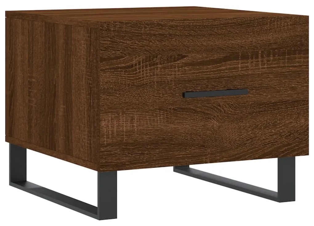 vidaXL Măsuță de cafea, stejar maro, 50x50x40 cm, lemn prelucrat