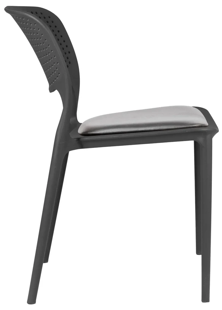 TODO Gri (grafit/antracit) cu pernă gri - SCAUN MODERN PENTRU BUCĂTĂRII, GRĂDINI, CAMERE DE CAFEA (FIXE)