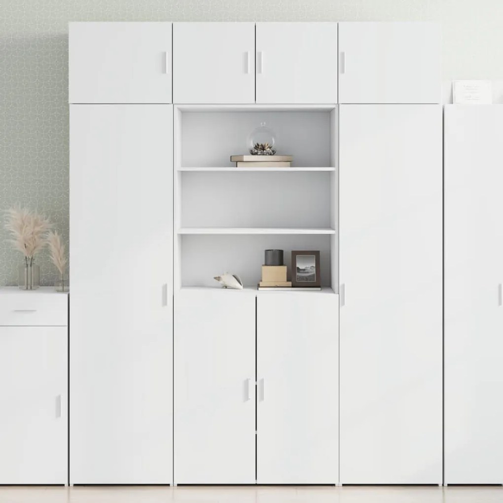 vidaXL Dulap înalt, alb, 80x42,5x185 cm, lemn prelucrat