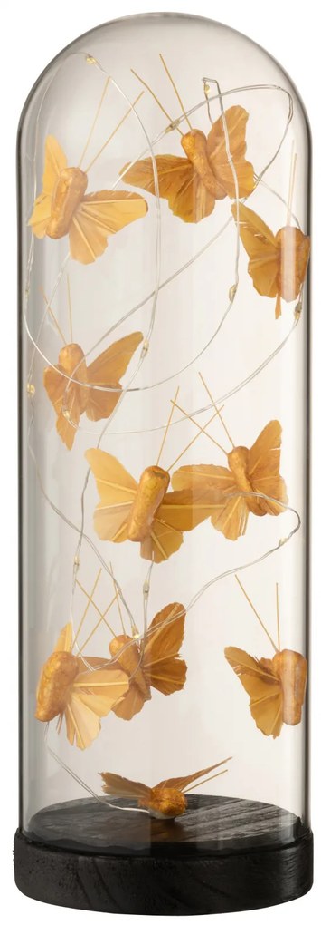 Decoratiune, Sticla, Negru, 9x9x27