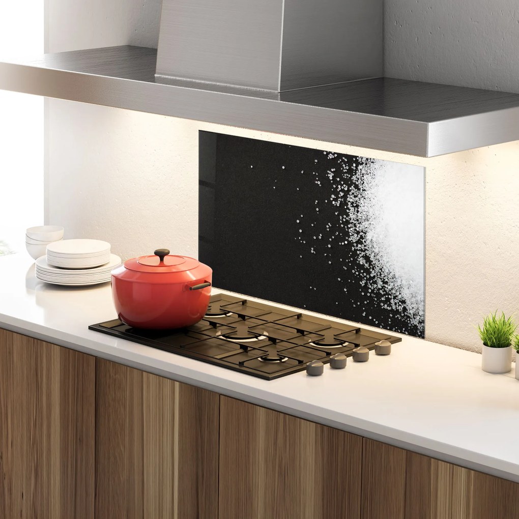 Panou Sticla Bucatarie, 30x40cm, Protectie aragaz, Antistropi, Termorezistent, Alimente, Condimente, Salt Texture