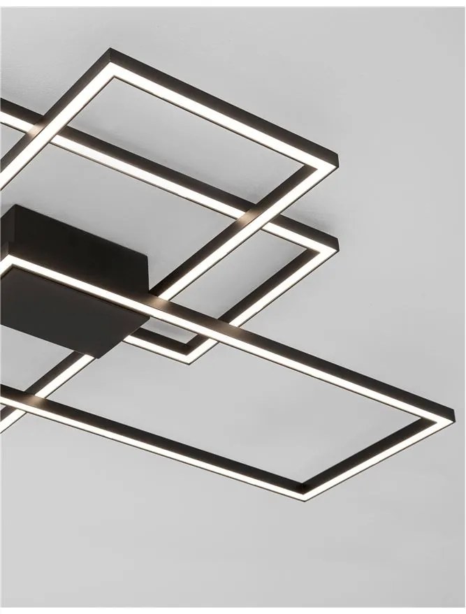 Lustra LED aplicata design modern geometric BILBAO 55W negru NVL-9508431