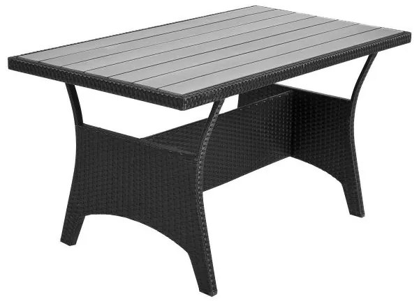 Deuba Set rattan Sedan - perne negre + albe