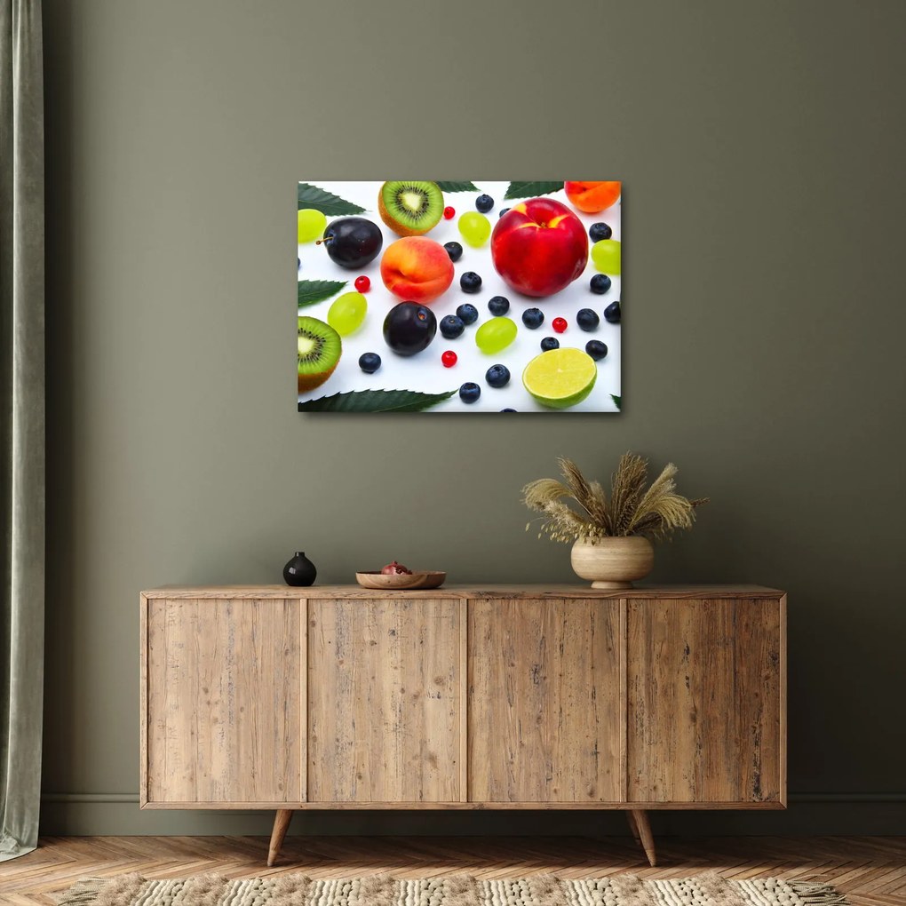 Tablou - fructe cu picături de apă (70x50 cm)