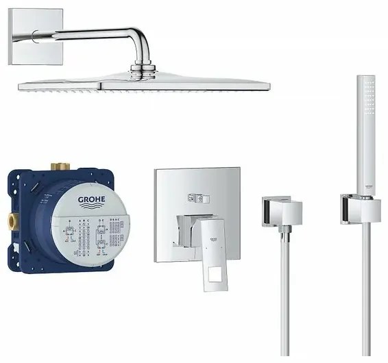 Sistem de dus incastrat Grohe Eurocube Perfect Rainshower Mono 310 Cube crom