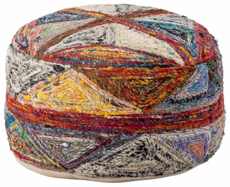Puf multicolor, din bumbac, Torano