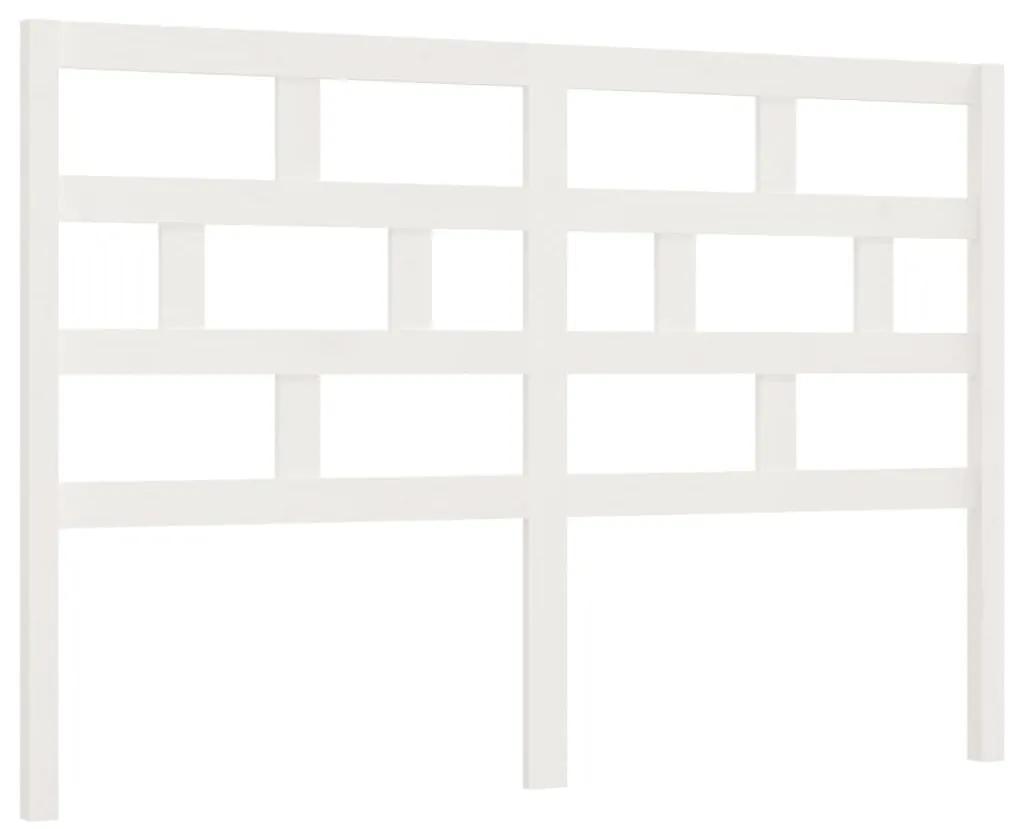 814205 vidaXL Tăblie de pat, alb, 166x4x100 cm, lemn masiv de pin