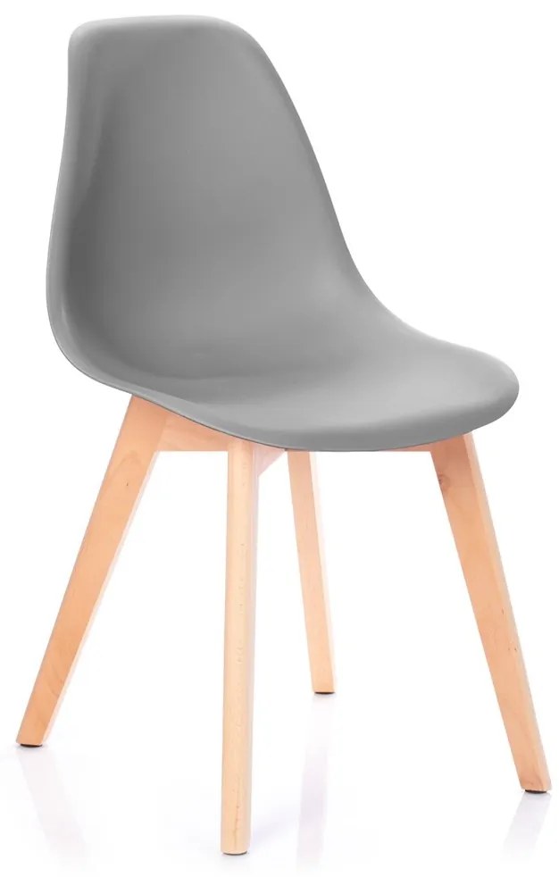 Scaun KITO gri inchis cu picioare din fag
