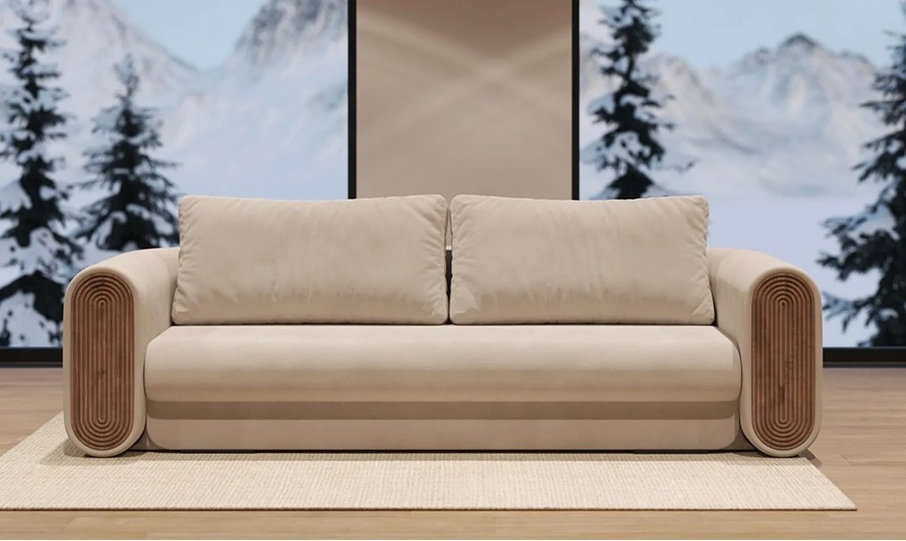 Canapea lemn masiv Lavoro Lemn Stejar, 250 × 107 × 70 cm