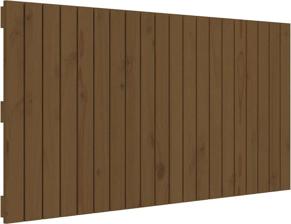 vidaXL Tăblie de pat pentru perete, maro miere, 127,5x3x60 cm