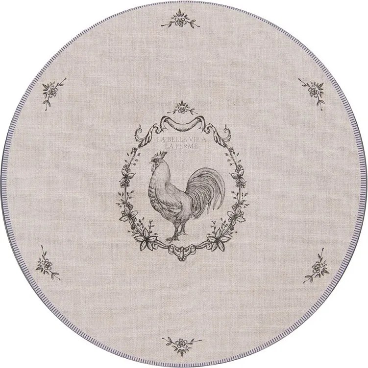 Platou decorativ de prezentare Ø 33 cm, bej, "La Belle Vie à la Ferme"