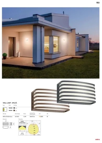 Redo 90039 - Aplică perete exterior LED SEBRA LED/15W/230V IP65