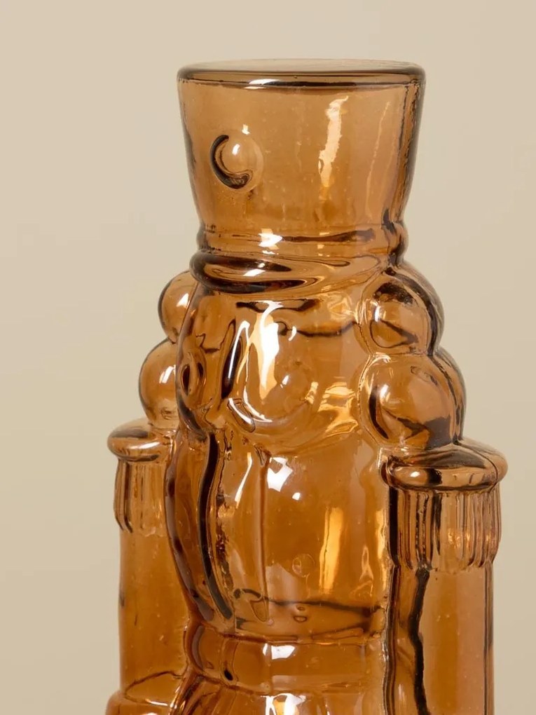 Figurină decorativă din sticlă, camel, model spărgător de nuci cu detalii în relief, finisaj lucios, 31 x 11 x 11 cm, „Casse-Noisette”