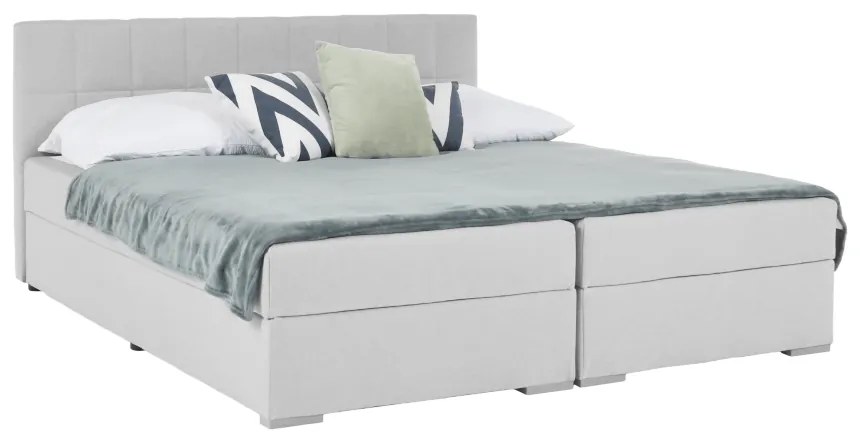 Pat tip BOXSPRING 160x200, gri deschis, FERATA KOMFORT