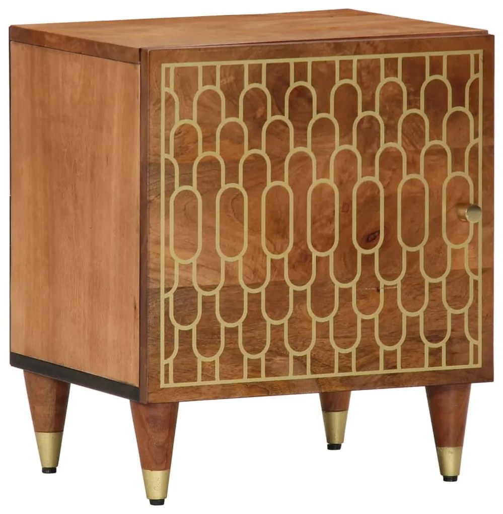 vidaXL Noptieră, 40x33x46 cm, lemn masiv de mango