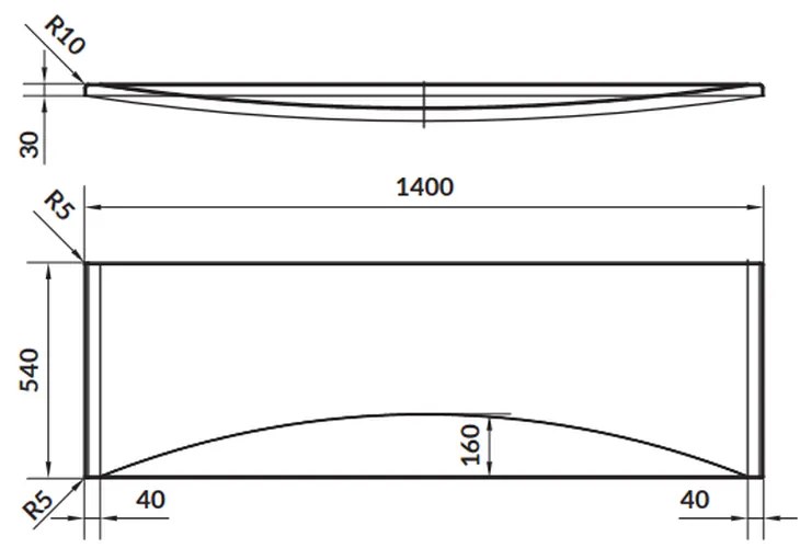 Masca frontala cada 140 cm Cersanit Virgo Intro