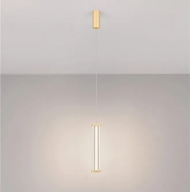 Pendul, Lustra suspendata LED 3000K PHEME auriu periat