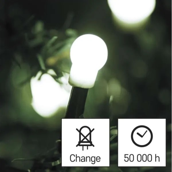 Instalație LED de Crăciun de exterior 80xLED/13m IP44 alb rece