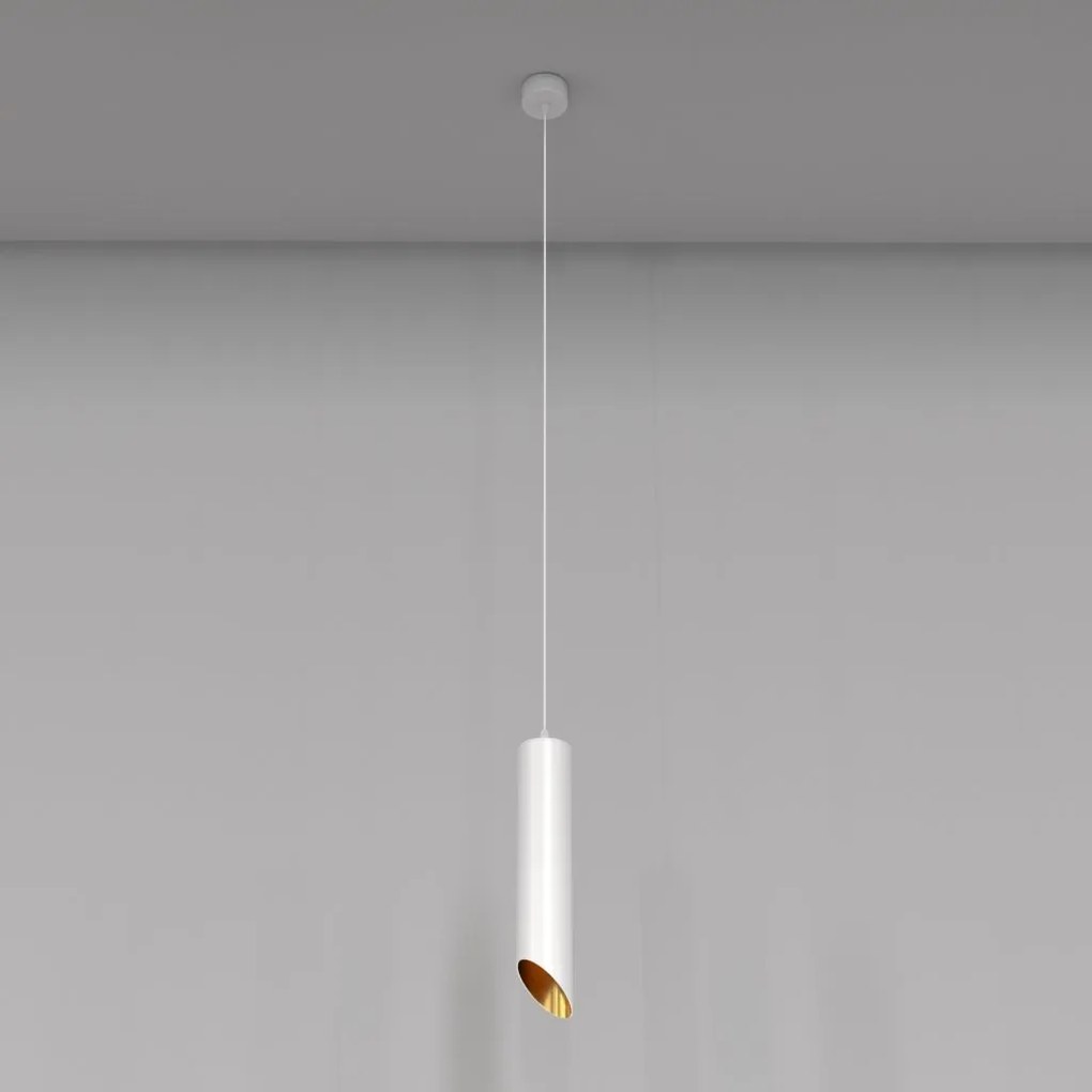 Pendul design tehnic Lipari alb, auriu