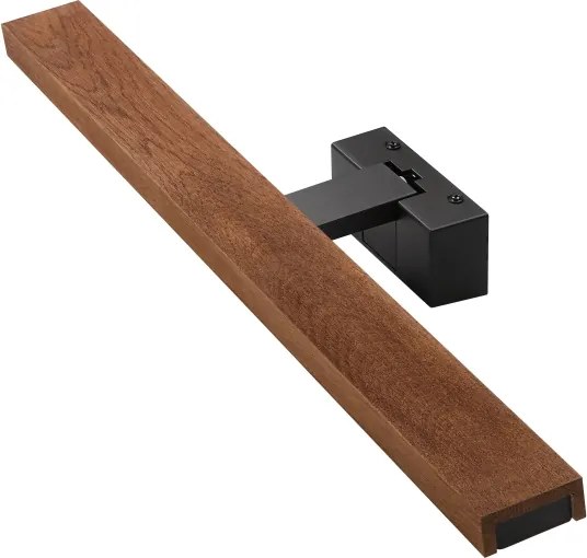 Brilagi-LED Iluminare oglindă de baie 3în1 WOODY MIRROR LED/12W/230V 60 cm IP44 negru/stejar