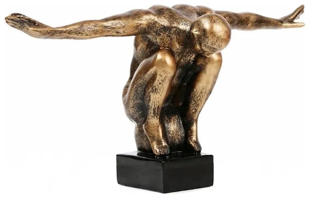 Decorațiune de masă 25x41x20 cm, rășină/patină aurie