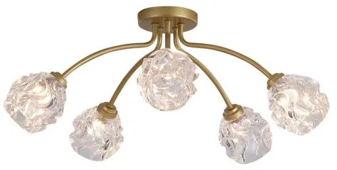 Searchlight 11525-5GO - Lustră aplicată ASTRAL 5xG9/33W/230V, aurie