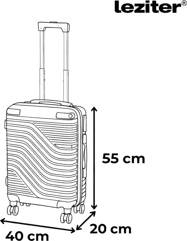 TraveLux Urban valiză de cabină cu hard top și roți detașabile 50x40x20 cm negru