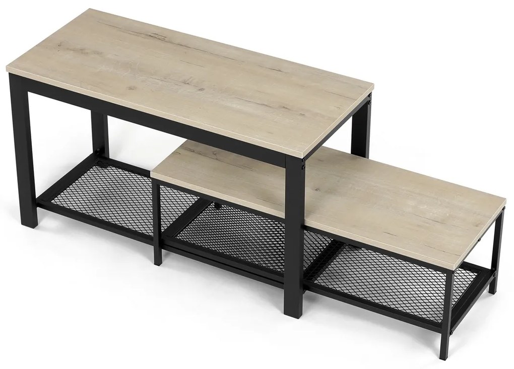 Set de 2 rafturi pentru pantofi, stejar Sonoma