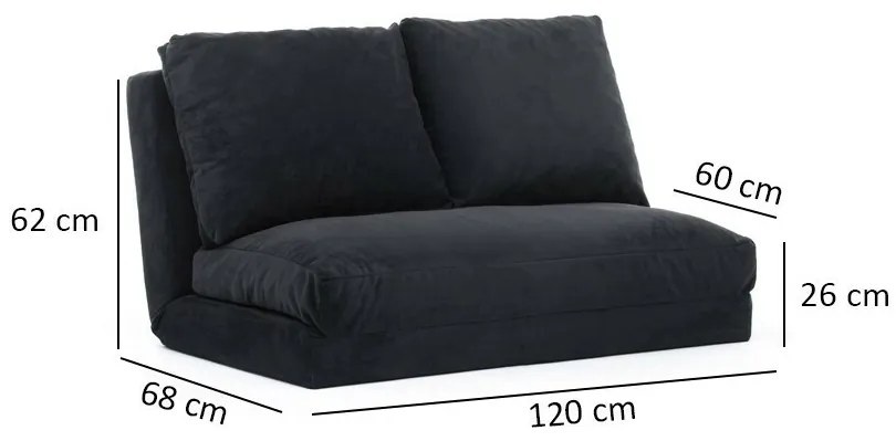 Canapea pat Taida negru