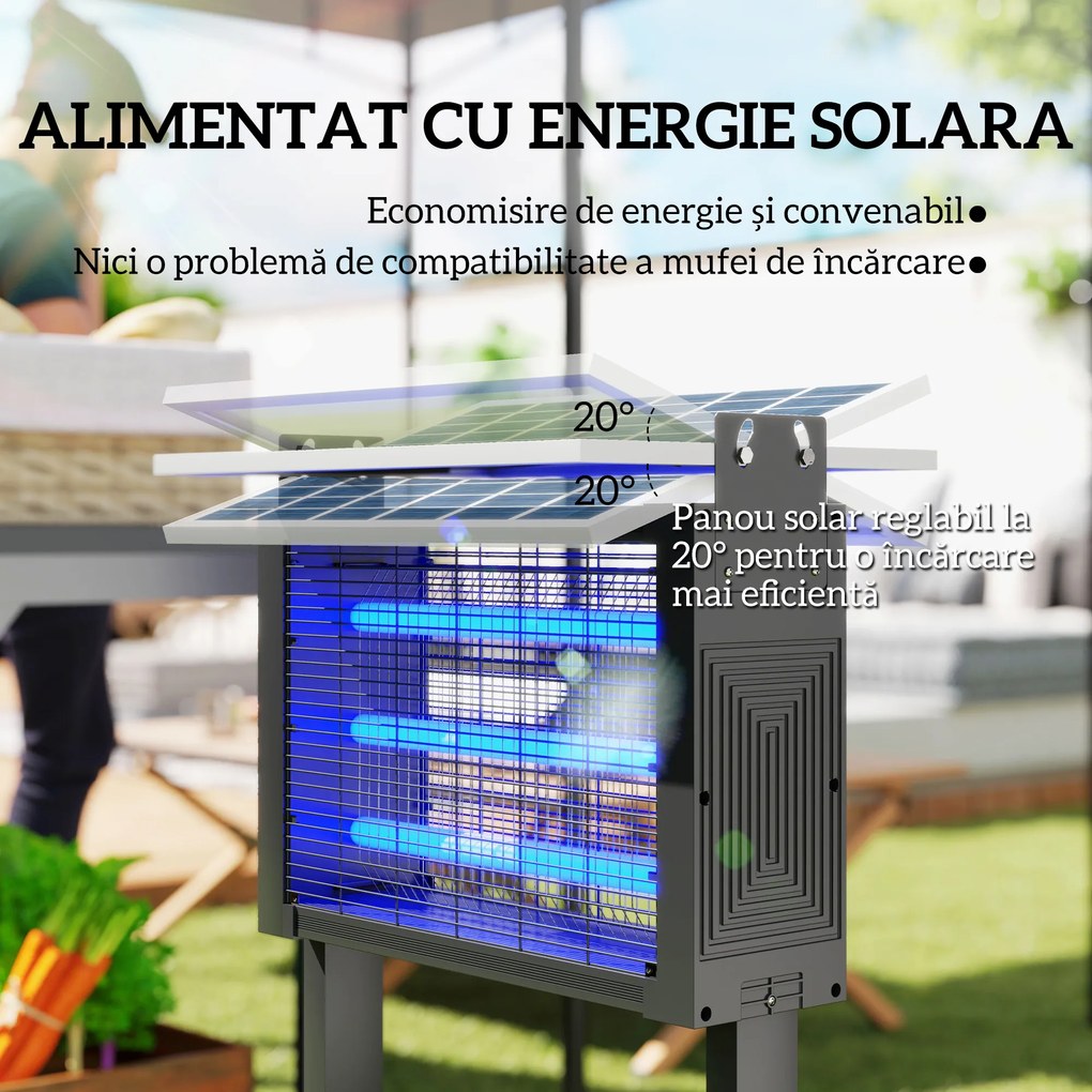 Outsunny Capcană Solar Anti-Țânț 200m² | Aosom Romania