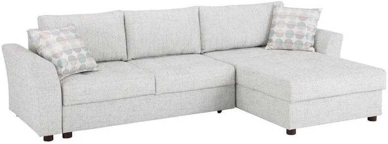 Colțar extensibil cu ladă de depozitare Leon Grey 260x182 cm