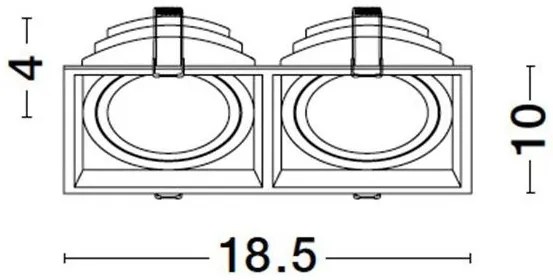Corp incastrabil cu 2 spoturi directionabile EIRIAM, alb
