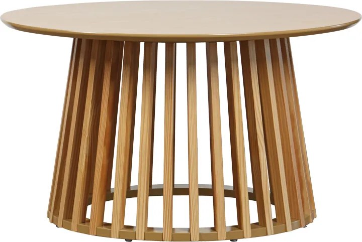 Masuta Cafea Rotunda Dominom, MDF , Stejar, Diametru 80 Cm
