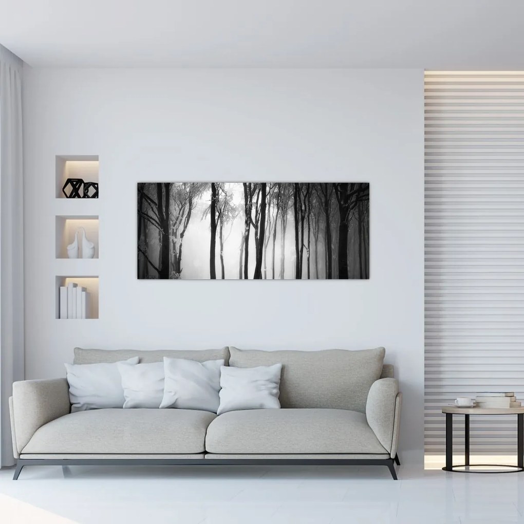 Tablou - Lup în pădurea întunecată (120x50 cm)