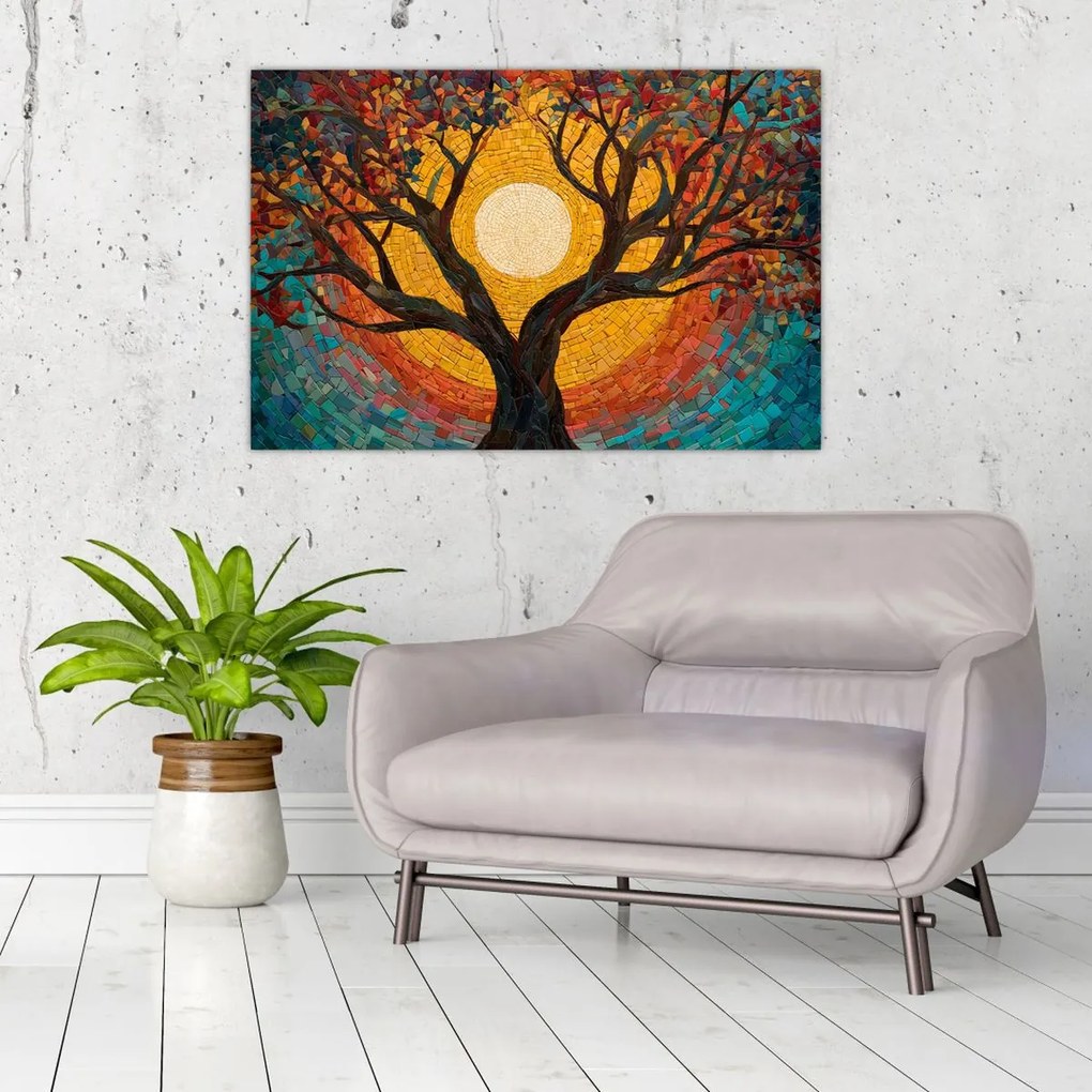 Tablou - Soarele în coroana arborelui vieții (90x60 cm)