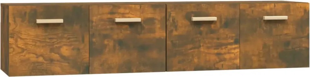 vidaXL Dulapuri de perete, 2 buc., stejar fumuriu, 80x35x36,5 cm, lemn