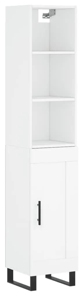3190109 vidaXL Dulap înalt, alb, 34,5x34x180 cm, lemn prelucrat