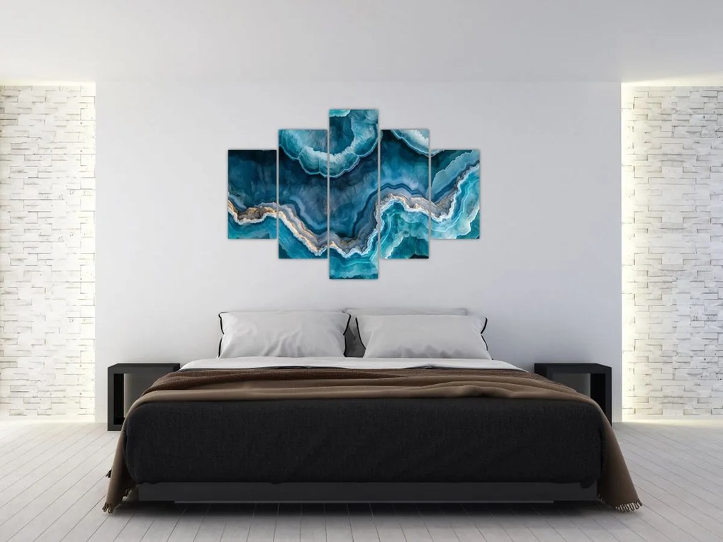 Tablou - Detaliu de acvamarin (150x105 cm)