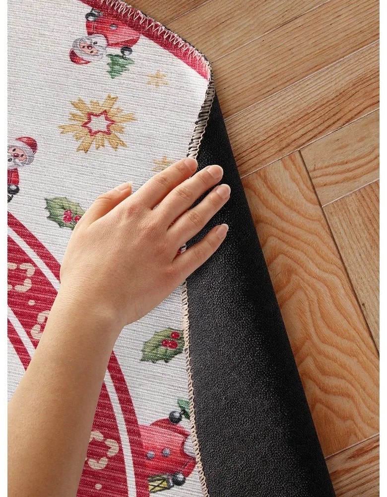 Covor roșu rotund ø 160 cm cu model de Crăciun Toy's Delight Santa Claus – Villeroy&Boch