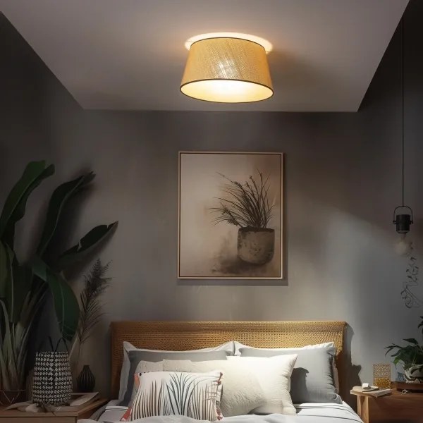 Brilagi - Lustră LED aplicată CERIA 1xE27/40W/230V, diam. 50 cm, bej