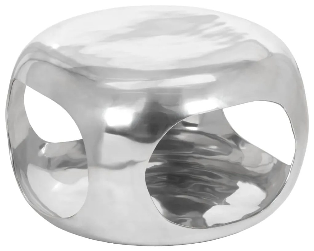 vidaXL Măsuță de cafea, argintiu, 50x50x30 cm, aluminiu