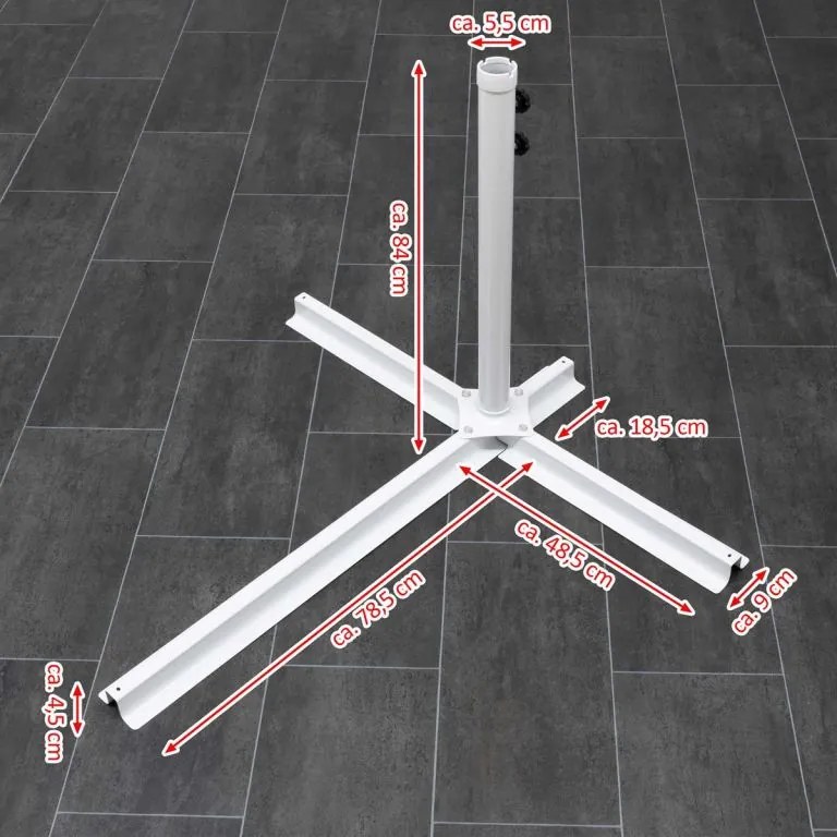 Umbrelă suspendată cu mâner - 3 m, antracit