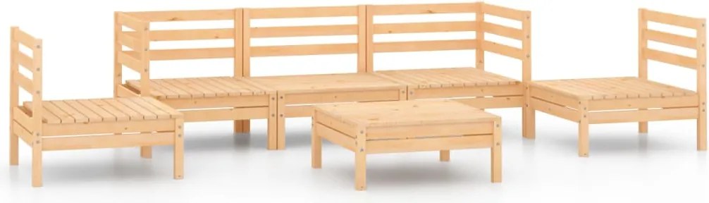 vidaXL Set mobilier de grădină, 6 piese, lemn masiv de pin