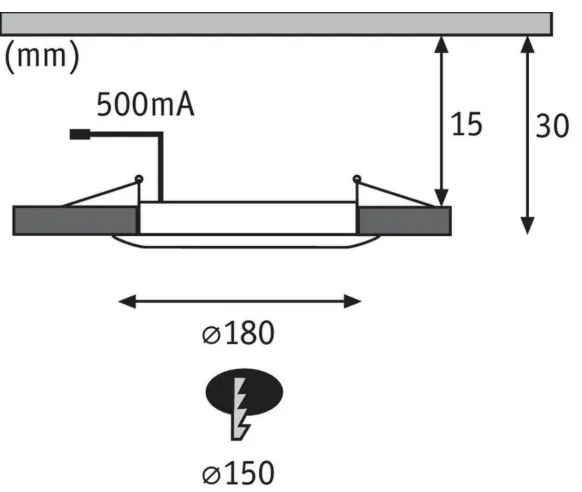 Corp de iluminat încastrat pentru baie LED/9W IP65 WARM DIM 230V Paulmann 92801