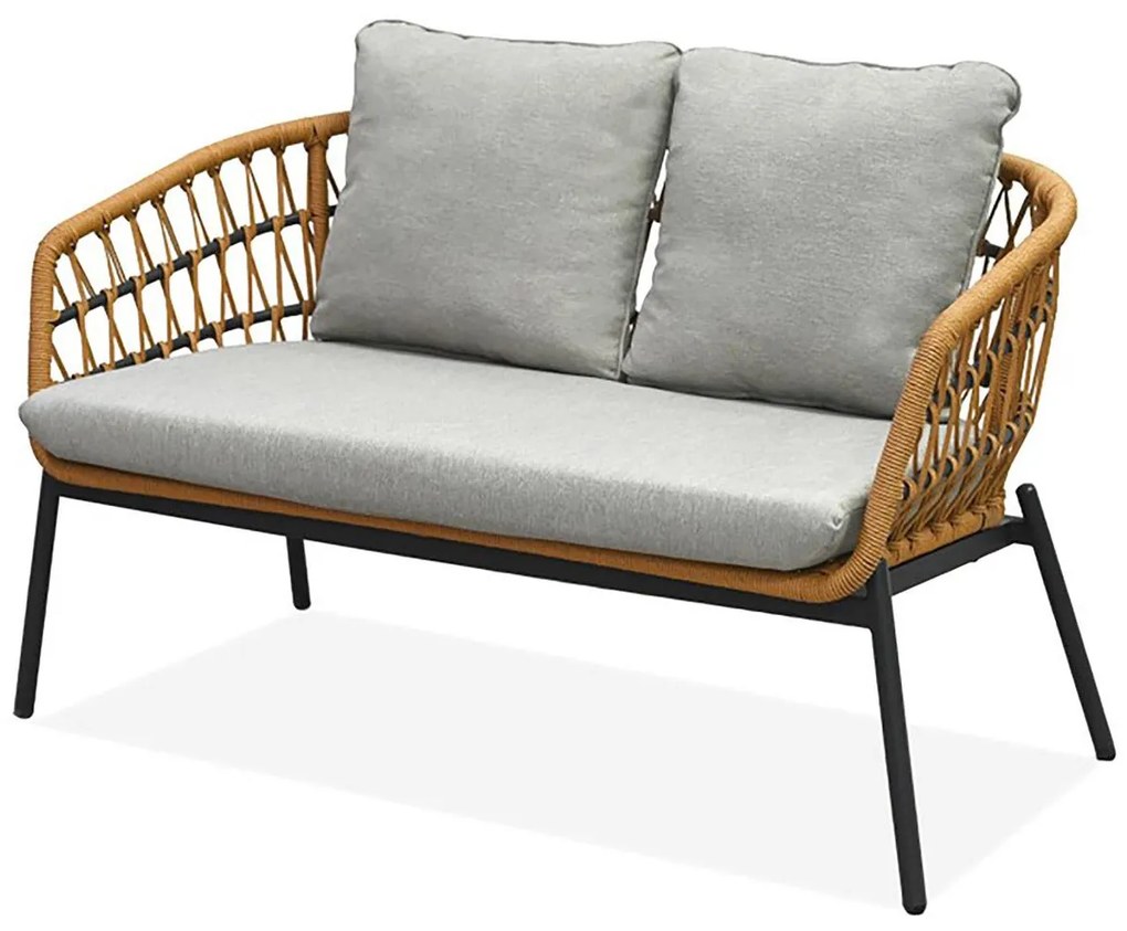 Set mobilier de grădină Artefactos (natural + gri deschis) (pentru 4 persoane). 1121231