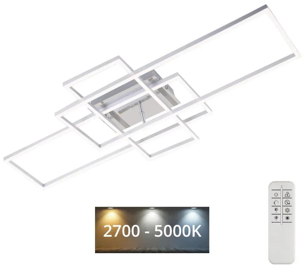 Lustră LED dimabilă aplicată FRAME LED/51W/230V crom Brilo + telecomandă