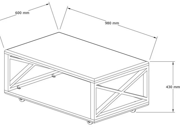 Măsuță de cafea Yuso Walnut